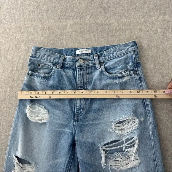 Moussy Vintage Distressed Slim Jeans Womens 27 - Picture 3 of 16